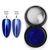 Blue Chrome Nail Powder Mirror Effect Metallic Dust Holographic Glitter Glazed Manicure Decoration Reflective Pigment for DIY Gel Polish Nail Art, Resin Craft, Gifts