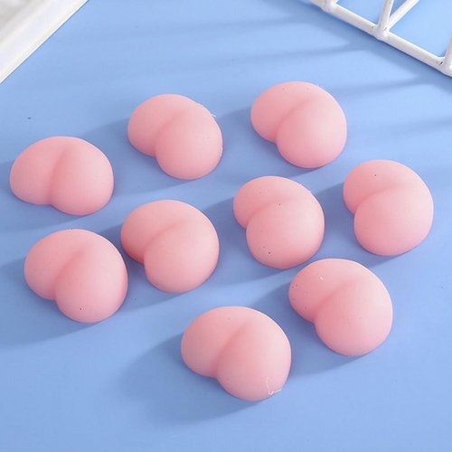 12pcs Mini Soft Funny Novelty Animals Squeeze Tricky Prank Props for Craft Phone Case Charm Adults Birthday Pink for 16 Years Old