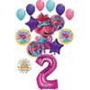 Poppy World Tour 2nd Birthday Party Supplies Trolls 15pc Balloon Bouquet Decorations