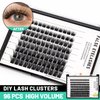 Bodermincer 96pcs 8-10-12-14mm/10-12-14-16mm Mixed D Curl Lash Clusters Individual Lashes Cluster Eyelash Extensions Mink Super Cluster Eyelash Extension Natural Lashes (10-12-14-16mm MIX)
