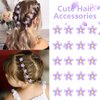 YISSION 20Pcs Mini Purple Flower Hair Clips for Girls Women Cute Hair Pins Small Hair Clips Flower Clips for Hair Wedding Hair Barrettes Bridal Hair Accessories for Girls Women