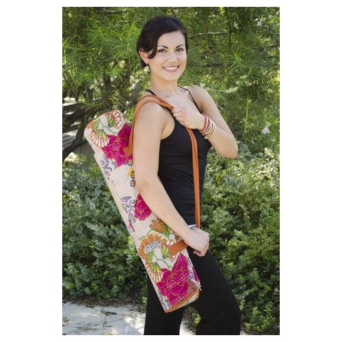 Taraluna Fair Trade, Organic & Green Gifts Brightly Colored Hand Stitched Yoga Mat Bag