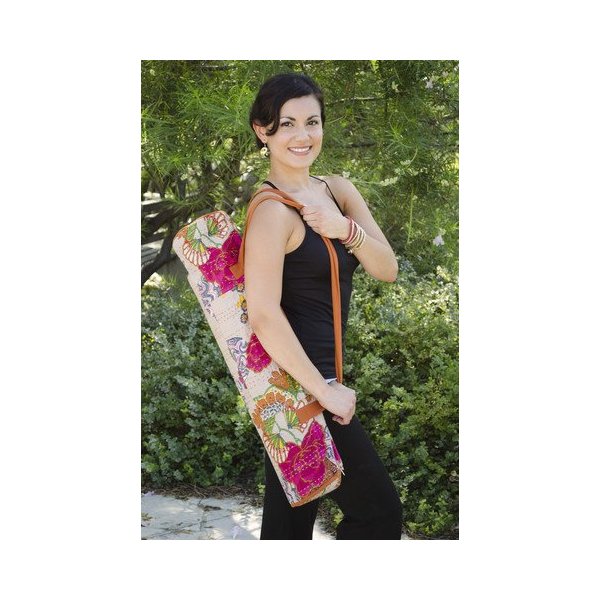 Taraluna Fair Trade, Organic & Green Gifts Brightly Colored Hand Stitched Yoga Mat Bag