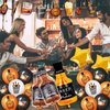 LXZColden 19 Pieces Whisky Balloons Kit Beers Themed Birthday Party Supplies for Aged to Perfection Party Supplies Oktoberfest Party Decorations, Gold Balck