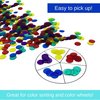 MR CHIPS Plastic Bingo Chips for Bingo Games 1000 Count - Transparent 7 Color Mixture Counting Chips - 3/4 Inch