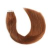 YMEYME Tape in Hair Extensions Human Hair Invisible Reusable Seamless Skin Weft Remy Tape Hair Extensions 20Pcs 50g #30 Auburn 18inch