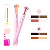 BeauFairy 4 in 1 Makeup Pen, 2 PCS, Eye Liner, Brow Liner, Lip Liner, Highlighter Pen, All in One Waterproof Long-Lasting Multi-function Beauty Pencil, Facial Easy Carry Cosmetic for Wedding (Pink)