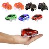 Save Unicorn Tracks Cars Replacement only, Toy Cars for Tracks Glow in The Dark, Magic Car Accessories with 5 Flashing LED Lights, Compatible with Most Tracks for Boys Girls and Kids(4pack)