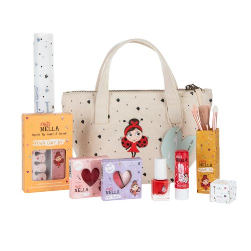 MISS NELLA Kids Bag of Glamorous Picks Makeup &amp; Nail Polish Set Safe and Fun Gift - Hypoallergeni...