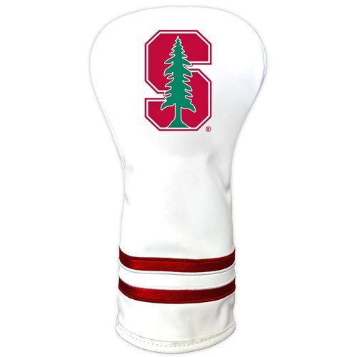 Team Golf NCAA Stanford Cardinal White Vintage Driver Head Cover White Vintage Driver Golf Club Headcover, Form Fitting Design, Retro Design & Superb Quality