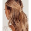 CAKURE Hair Claw Clips Gold Metal Hair Clips Mini Hair Catch Barrettes Nonslip Hair Jaw Clamps Hair Accessories for Women and Girls (Pack of 2) (a-gold)