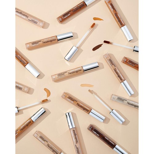 Neutrogena Healthy Skin Radiant Brightening Cream Concealer with Peptides & Vitamin E Antioxidant, Lightweight Perfecting Concealer Cream, Non-Comedogenic, Hazelnut Medium 01 warm undertones, 0.24 oz