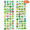 Frog Temporary Tattoos Birthday Themed Party Supplies Decorations Favors Cute Stickers Tattoo 8 Sheets 96 PCS Gifts for Kids Girls Boys Decor Class School Reward Carnival Christmas