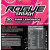 Rogue Energy Drink Powder for Long Gaming Hours - Gaming Energy Powder for Mental Focus - Sugar & Gluten Free - Gaming Supplement with Caffeine & Vitamins - Made in USA (Pink Lemonade - 30 Servings)