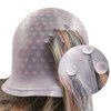 Losaria Highlighting Cap with Holes already in Silicone Reusable Highlighting Cap Hair Dye Cap with Holes Tipping Caps Hair Salon Hairdressing Highlight Cap and Hook Kit (Purple)