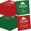 50 Pcs Christmas paper Napkins Disposable Team Naughty Luncheon Napkins Red and Green Holiday Party Supplies Xmas Party Decorations