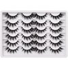 Cat Eye Lashes Pack Wispy 3D Faux Mink Lashes 18 mm False Eyelashes Soft Reusable Handmade Fake Eyelashes, 12 Pairs Pack by Pawotence