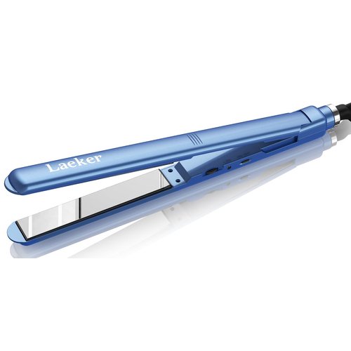 Flat Iron Hair Straightener, Laeker PRO T1 Flat Iron Curling Iron in one 5.2 inch Long Titanium Plate Up to 450 Degree Hot for All Hair Types, with Dual Voltage Adjustable Temperature Function