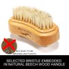 Two-side Wooden Nails Brushes for Fingers, Natural Wood and Bristle Cleaning Acrylic Nail Art Brush, Fingernail & Toenail brushes for Women, Men, Girls, Manicure Pedicure Nail Scrubber Home & Salon