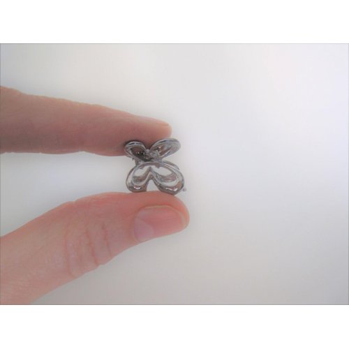 Generic Tiny small dark silver or rose gold butterfly metal hair claw clip (Primary color: Rose gold)