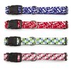 Casual Canine Nylon Pooch Patterns Dog Collar, Fits Necks 14" to 20", Red Bone