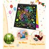 Christmas Party Favors Gift for Kids: 16 Pack Rainbow Art Scratch Notebook, Colorful Craft Scribble Paper Goodie Bags Kit, Stocking Stuffers for Girl Boy Children Birthday Xmas