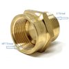 G Thread (Metric BSPP) Male to NPT Thread Female Pipe Fitting Adapter - Lead-Free Adapter (3/4 inch)