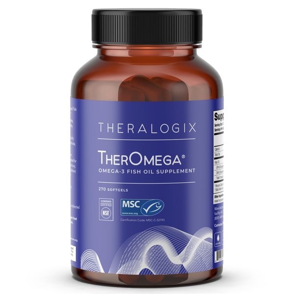 TherOmega Omega-3 Wild Alaskan Fish Oil | 270 Softgels | MSC, IFOS, & NSF Certified | 1,000mg Softgels (700mg of EPA & DHA) | Heart, Brain & Joint Support