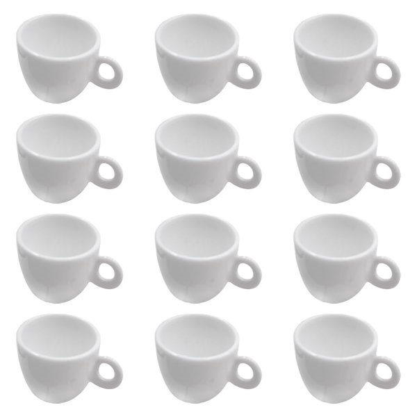 12 Pcs Miniatures White Cups Mini Coffee Tea Cups Small Dollhouse Cups Plastic Fairy Garden Cups Doll House Accessories