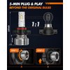 SEALIGHT 5202 LED Fog Light Bulb or DRL, 10000LM 24W Strong Penetration 5202 5201 PS19W PS24W Fog Lights LED Bulb, 6500k Cool White 5530 CSP Chips, IP68 Waterproof Plug and Play, Pack of 2