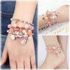 ZYLLGLOW 4 PCS Kawaii Crystal Pearl Bracelet Set - Cute Anime Elastic Beaded Bracelets for Girls and Women. Adjustable Charm Bracelets Perfect Birthady Gift for Friends and Teens.