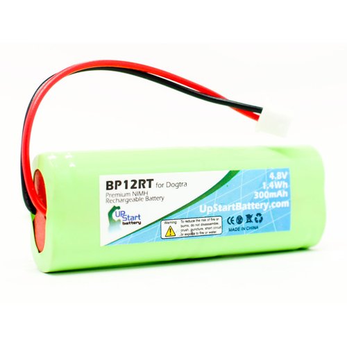 2X Pack - Dog Training Collar Receiver Battery Replacement for Dogtra BP12RT - Dogtra 2000 NCP Battery (300mAh, 4.8V, NI-MH)