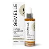 Gemelle Organic Anti-Aging Face Oil - Moisturize, Repair, Vit C,E&A, Gua Sha - Bakuchiol, Centella Asiatica, Sea Buckthorn, Squalane and more! Non-Greasy, Absorbent 1 Fl oz