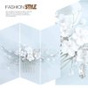 Yean Flower Bride Wedding Hair Comb Silver Crystal Bridal Hair Piece Rhinestone Hair Accessories for Women and Girls