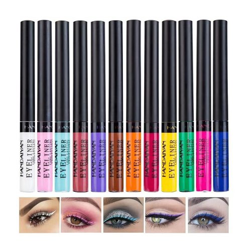 Joyeee Liquid Eyeliner Set, 12Pcs Neon Eyeliner Waterproof Coloured Eyeliner Liquid Eye Liner Long Lasting Eyeliner Pen Wedding Party Cosplay Eye Makeup Gifts for Women Girls