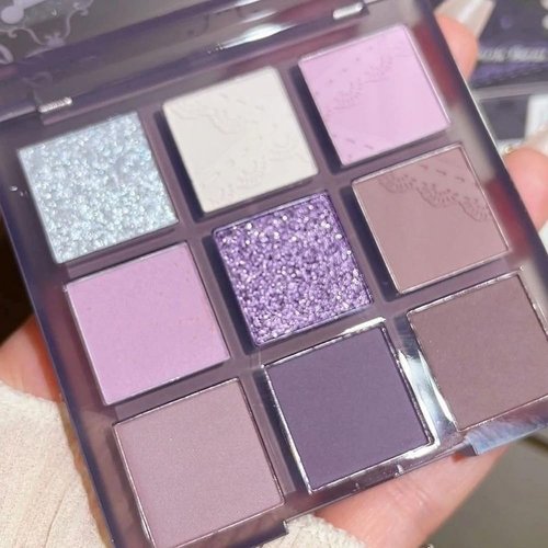 TKDKSFD Eyeshadow Palette New Smoke Purple 9 Colors Eyeshadow Palette Pearlescent Matte Grey Purple Eye Shadow Makeup Palette Waterproof Korean Makeup