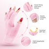Melodysusie Moisturizing Gloves Fingerless Gloves for Women Moisture Gloves Soft Moisturizing Gloves Overnight for Dry Rough and Cracked Hands, Size S (L*W: 6.7in*3.8in)