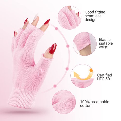 Melodysusie Moisturizing Gloves Fingerless Gloves for Women Moisture Gloves Soft Moisturizing Gloves Overnight for Dry Rough and Cracked Hands, Size S (L*W: 6.7in*3.8in)