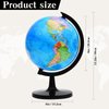 World Globe for Kids Learning, 8 inch Interactive Spinning Earth Globe for Children with Stand, Self-Assembled World Globes for Educational Geography Decorative Kids Room, Classroom, Adults Office