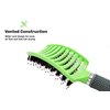Zabolight Premium Vent Boar Bristle Hair Brush Vented Detangling Oversize Hair Brush for Thick Long Curly Hair, Curved Fast Blow Drying Brush for Women & Men (Green)