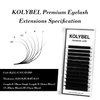 KOLYBEL Classic Lash Extensions 0.05 C CC D DD J B L Curl 8-16mm Mixed Lash Trays Premium Silk Eyelash Extensions Matte Dark Lash Extension for Professional Salon Use (0.05-CC-8-16mm)