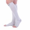 Doc Miller Open Toe Compression Socks Women and Men 30-40mmHg, Knee High Toeless Socks, Support Recovery from Shin Splints, Achilles Tendon and Varicose Veins 1 Pair Medium Grey