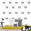 54pcs Cute Panda Wall Decals Removable Vinyl Wall Stickers for Nursery Room Baby Kids Boys Girls Bedroom Wall Decoration