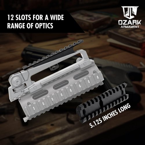 OZARK ARMAMENT Carry Handle Mount & Carry Handle Picatinny Rail Mount Designed for Carry Handle Sights Universal Detachable Carry Handle Scope Mount for A Wide Range of Optics