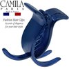 Camila Paris CP2419 French Hair Clip for Women, Blue, 3 Teeth Ponytail Holder, Girls Hair Claw Clips Jaw Fashion Durable Styling Hair Accessories for Women, Strong Hold No Slip Grip, Made in France