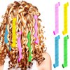 42 Pieces Spiral Curlers Wave Curls Kit, No Heat Hair Curlers Styling, 40 Pieces Hair Curler Rollers Curling Rods 2 Pieces Styling Hooks for Hair Supplies (11.8 Inch)