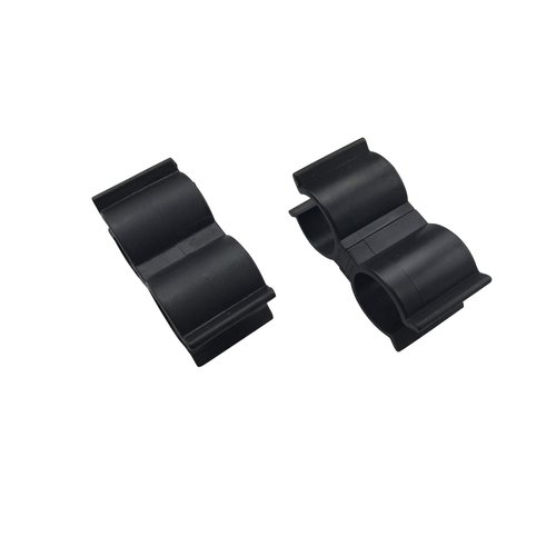 EZ-Xtend Anti-Rattle Bimini Top Pole Clips Boat Accessories - Essential Bimini Top Hardware for Boats, Bimini Brace for Boat Cover Support Poles and Bimini Top Parts (Package of 2, Black, 1")