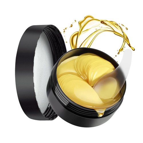 PITHER Under Eye Patches for Dark Circles, Eye Masks for Puffy Eyes Wrinkles Under Eye Bags Firmness 30 Pairs Skin Treatment Pads with Hyaluronic Acid and Collagen Gifts for Women Men (Gold)