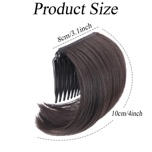 Elandy 2PCS Volume Bump It Up Hair Base Invisible False Hair Clips Fluffy Hair Pad Hair Extensions Insert Tool Hair Bun Hair Comb Clip Increased Hair Pad Fluffy Hair Styling Accessories