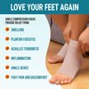 KEMFORD Ankle Compression Sleeve - Plantar Fasciitis Braces - 20-30mmhg Open Toe Compression Socks for Swelling, Sprain, Neuropathy, Arch Support for Men and Women